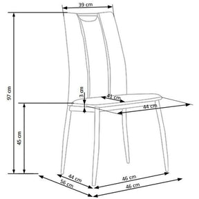 Scaun HOUSTON OCN-36453, negru/crom