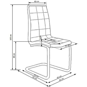 Scaun HOUSTON OCN-36457, gri/crom