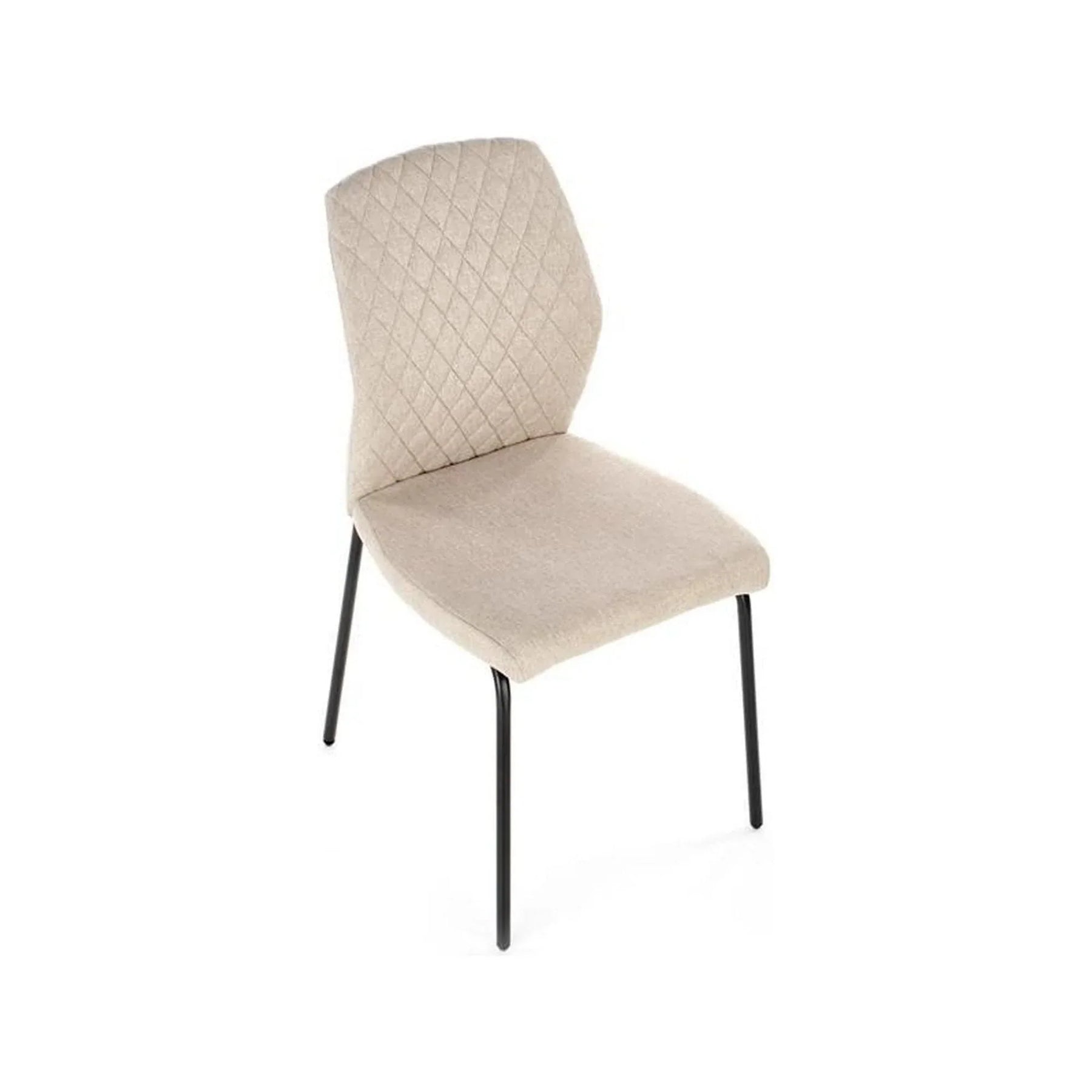 Scaun bej cu detalii quilted, ideal pentru dining modern – primabucata