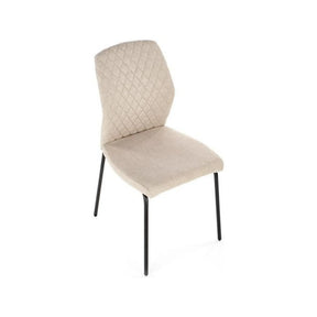 Scaun bej cu detalii quilted, ideal pentru dining modern – primabucata