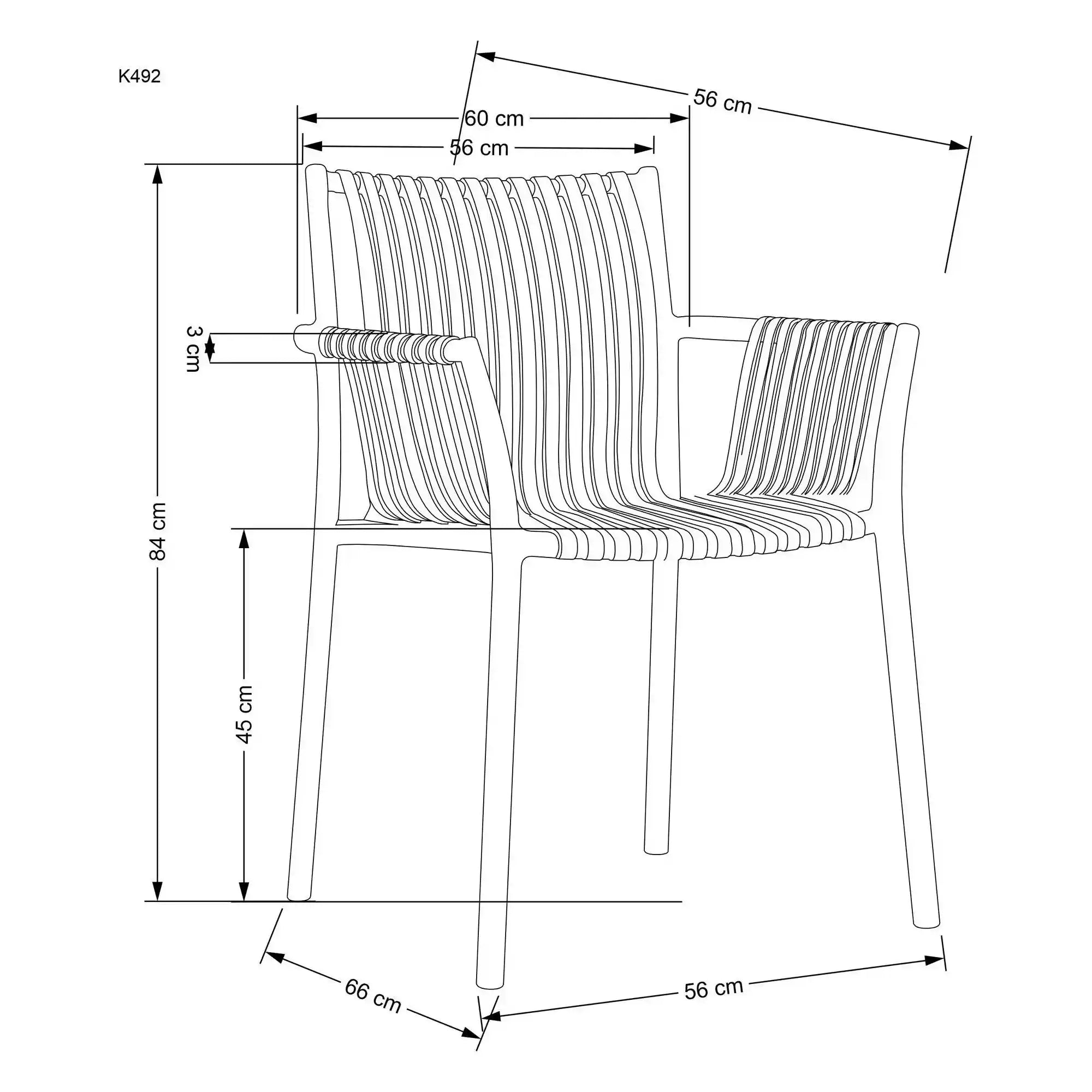 Scaun HOUSTON OCN-36521, alb