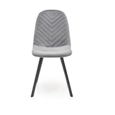 Scaun gri cu detalii quilted, ideal pentru dining sau living – primabucata