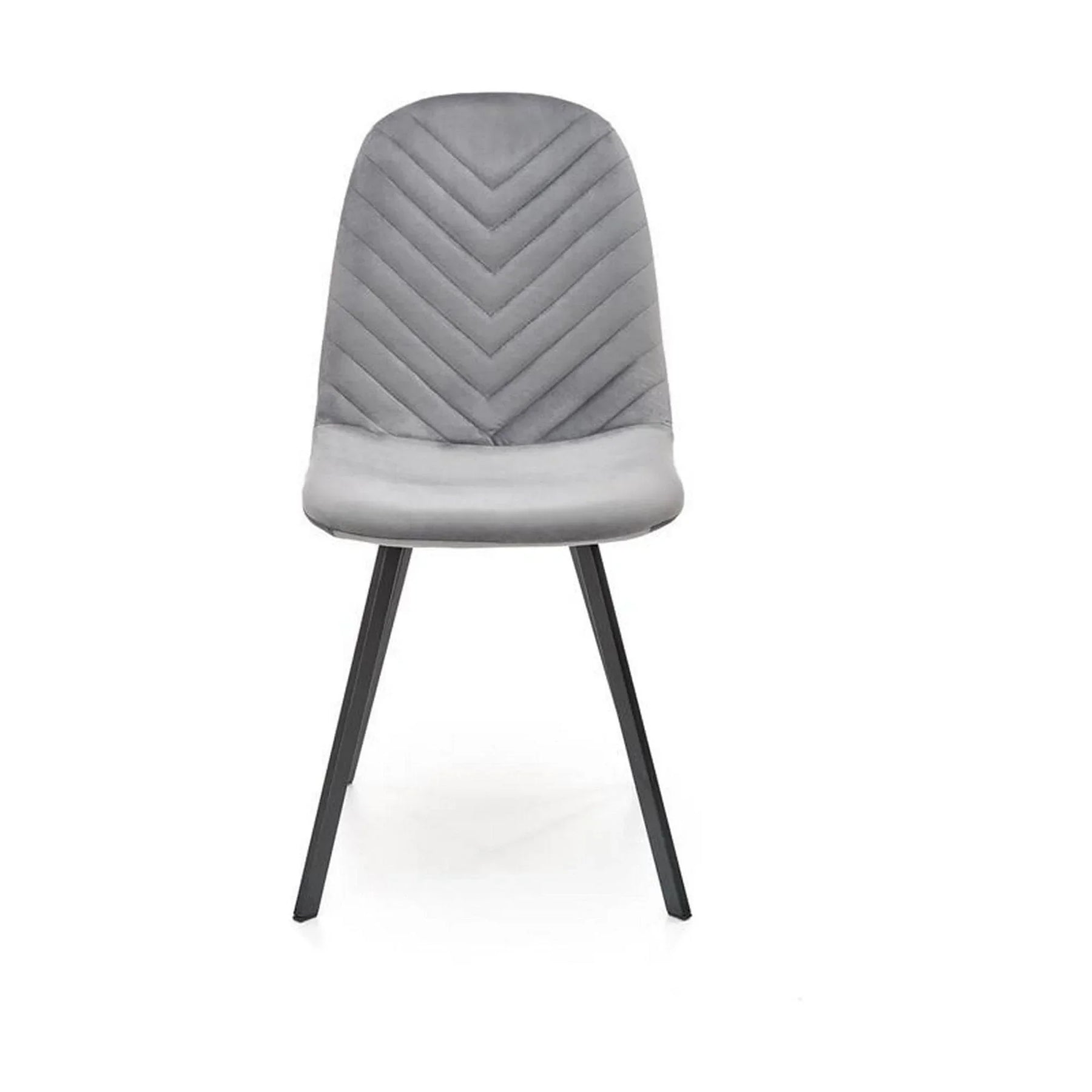 Scaun gri cu detalii quilted, ideal pentru dining sau living – primabucata