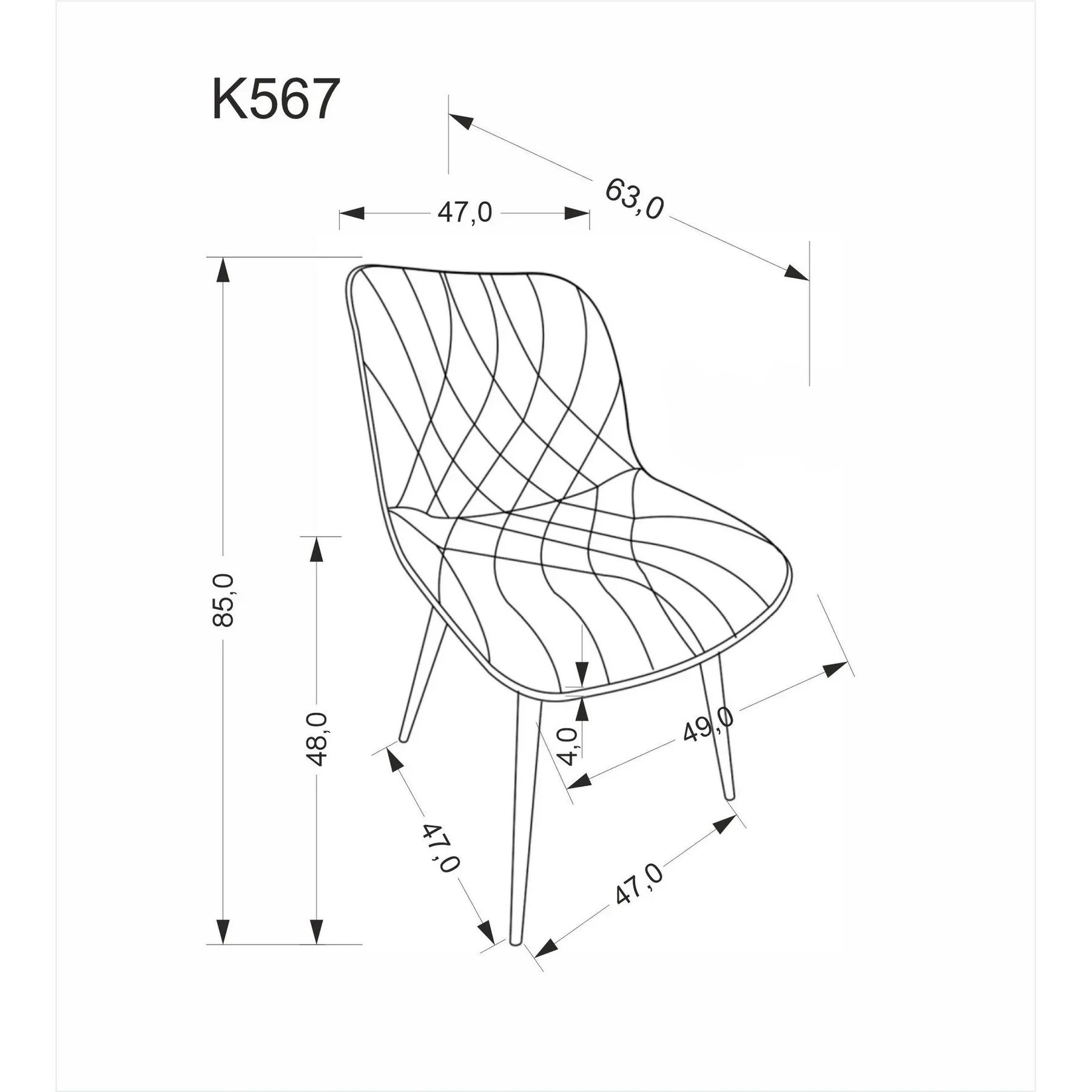 Scaun HOUSTON OCN-36534, gri