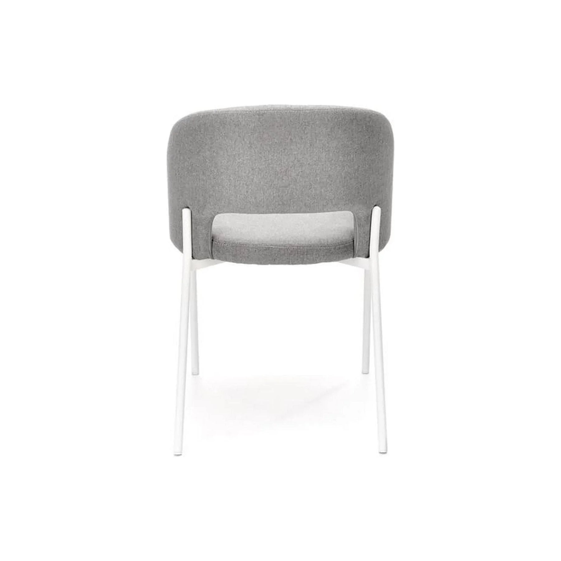 Scaun gri cu picioare albe, modern, potrivit pentru living – primabucata