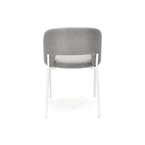 Scaun gri cu picioare albe, modern, potrivit pentru living – primabucata