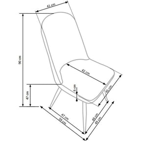 Scaun HOUSTON OCN-36572, crem/stejar