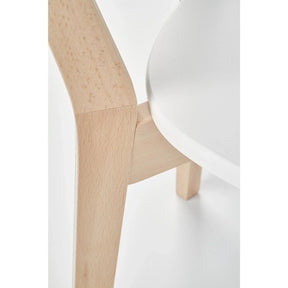 Scaun HOUSTON OCN-36609, alb/stejar/fag