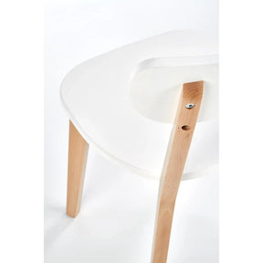 Scaun HOUSTON OCN-36609, alb/stejar/fag