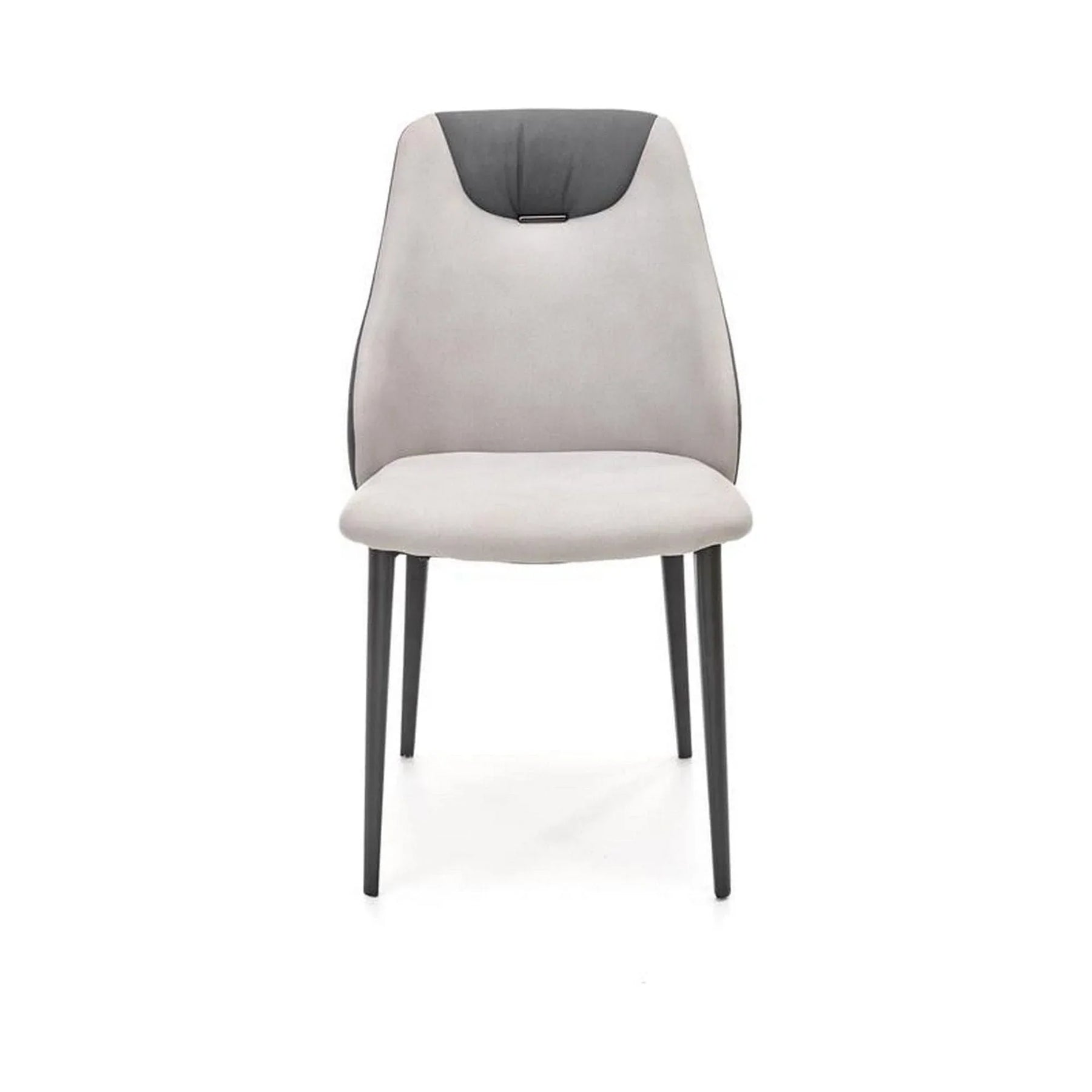 Scaun modern gri cu detalii negre, ideal pentru dining – primabucata