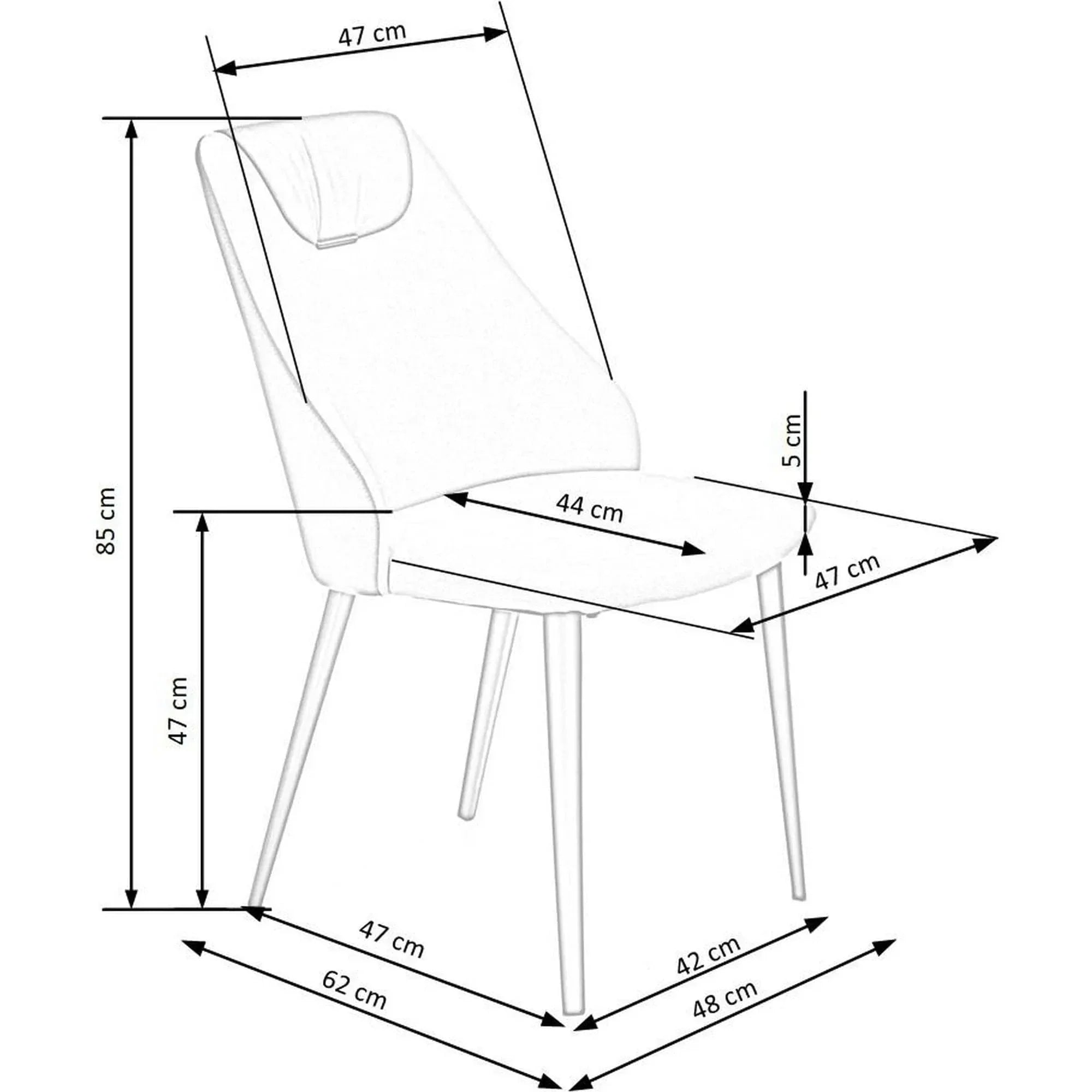 Scaun HOUSTON OCN-36610, gri/negru