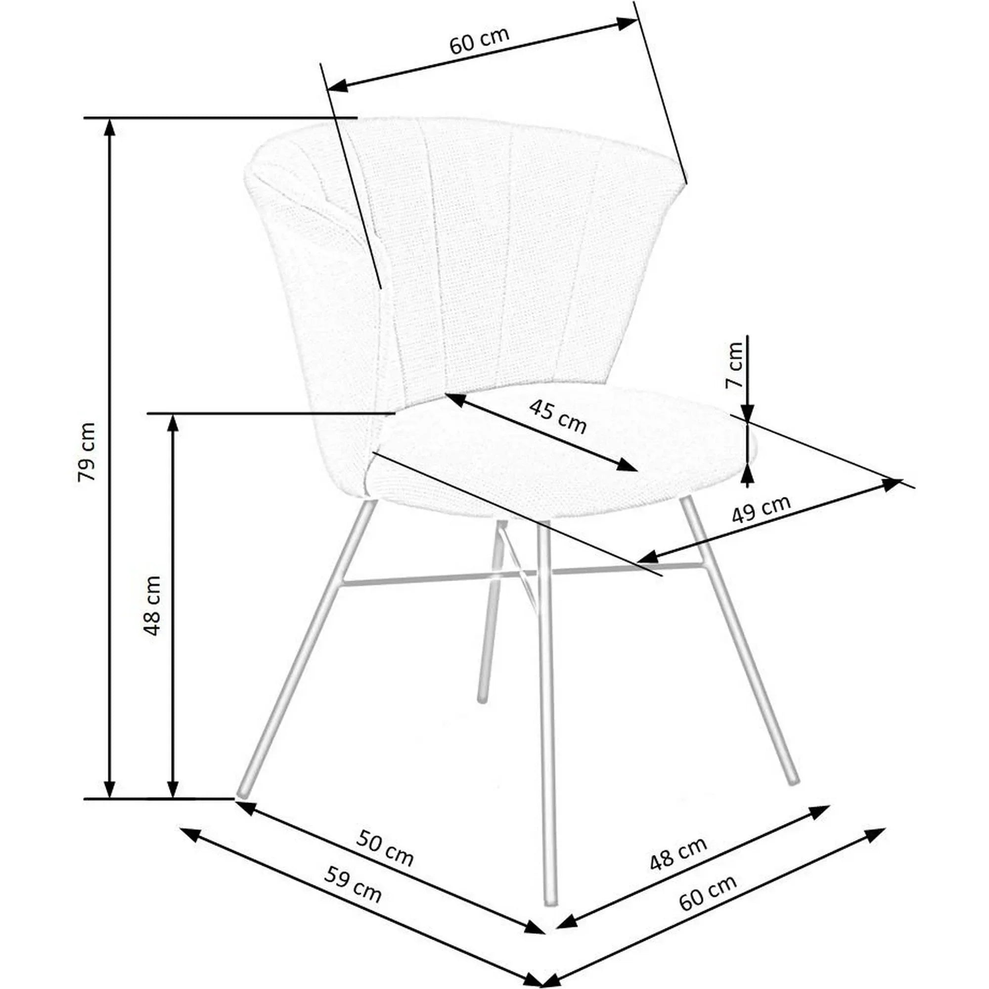 Scaun HOUSTON OCN-36612, bej/negru