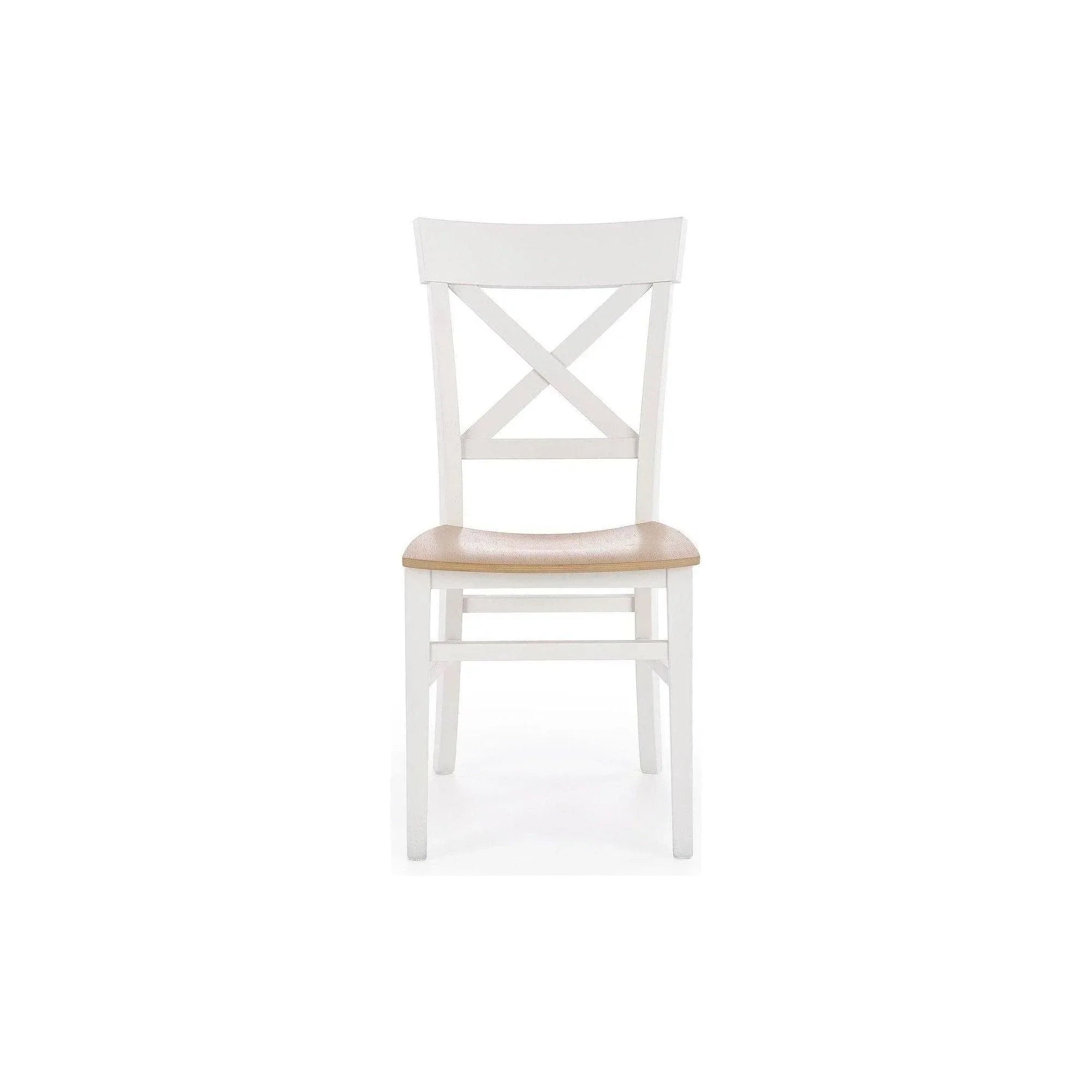 Scaun HOUSTON OCN-36617, stejar alb/alb/fag