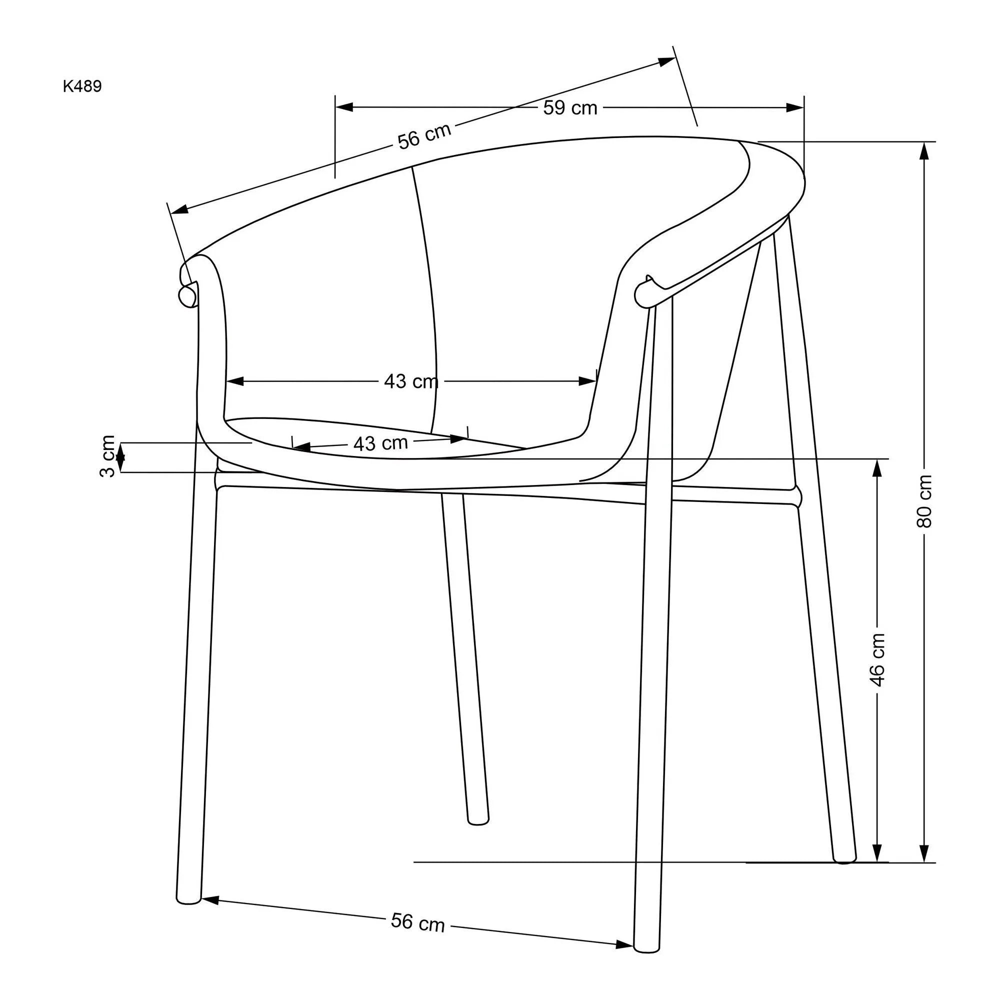 Scaun HOUSTON OCN-36619, gri/stejar