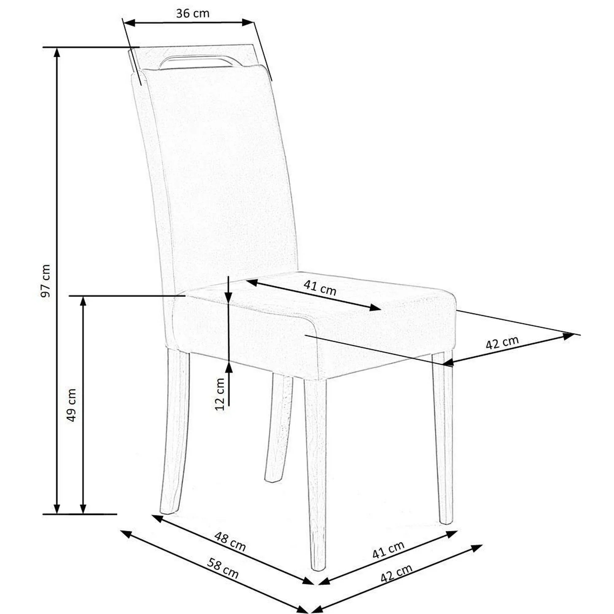 Scaun HOUSTON OCN-36624, albastru/stejar