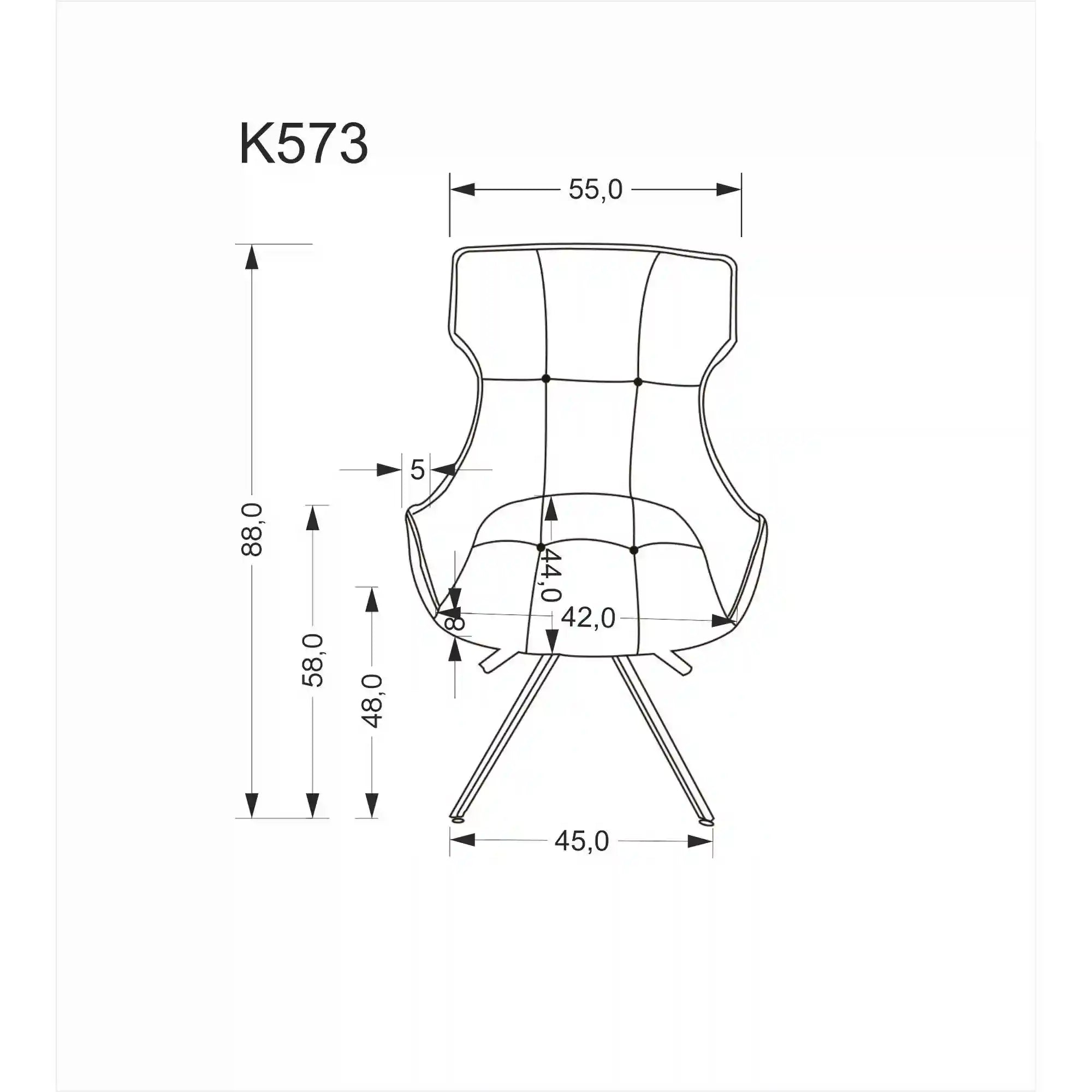 Scaun HOUSTON OCN-36639, bej/negru