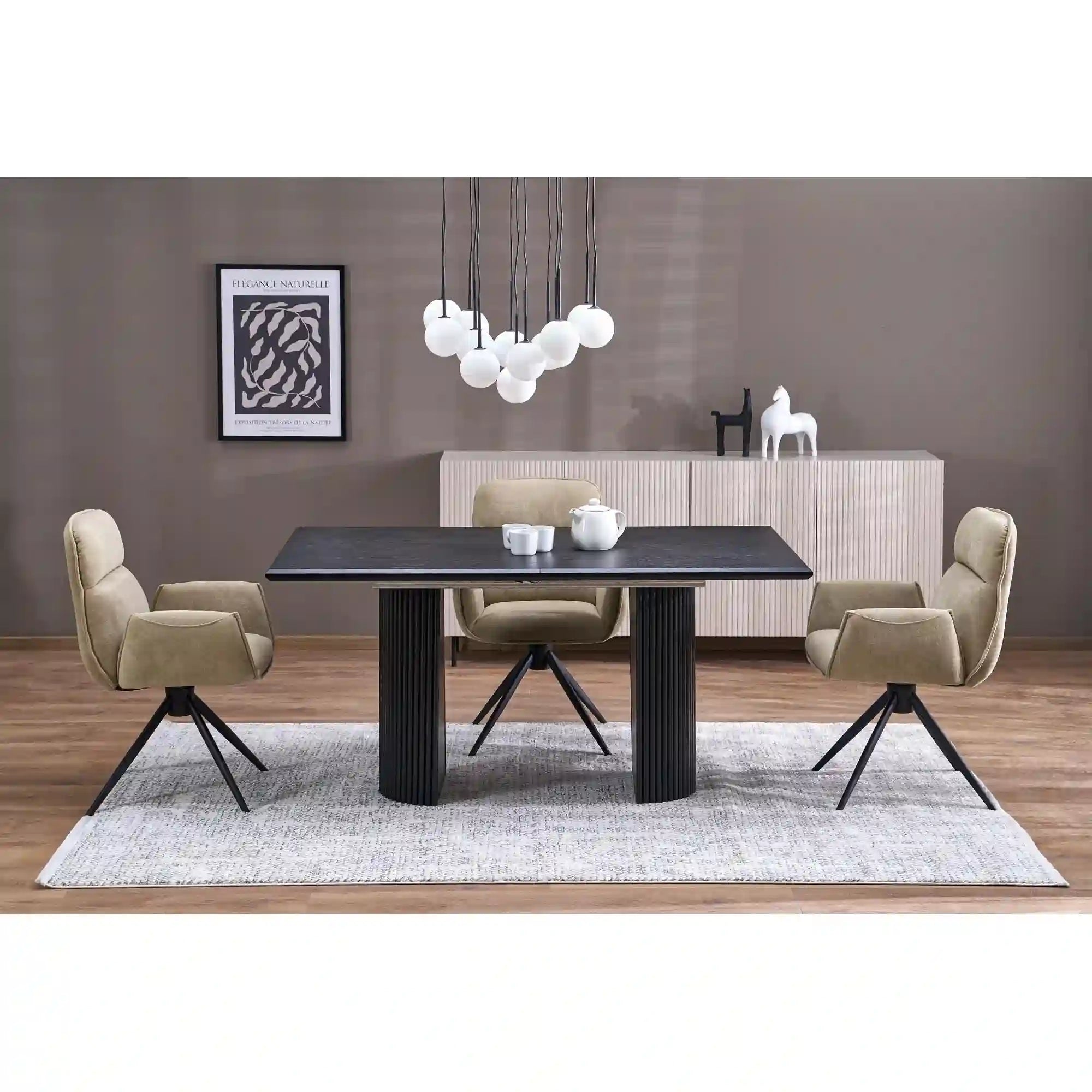 Scaun HOUSTON OCN-36664, bej/negru