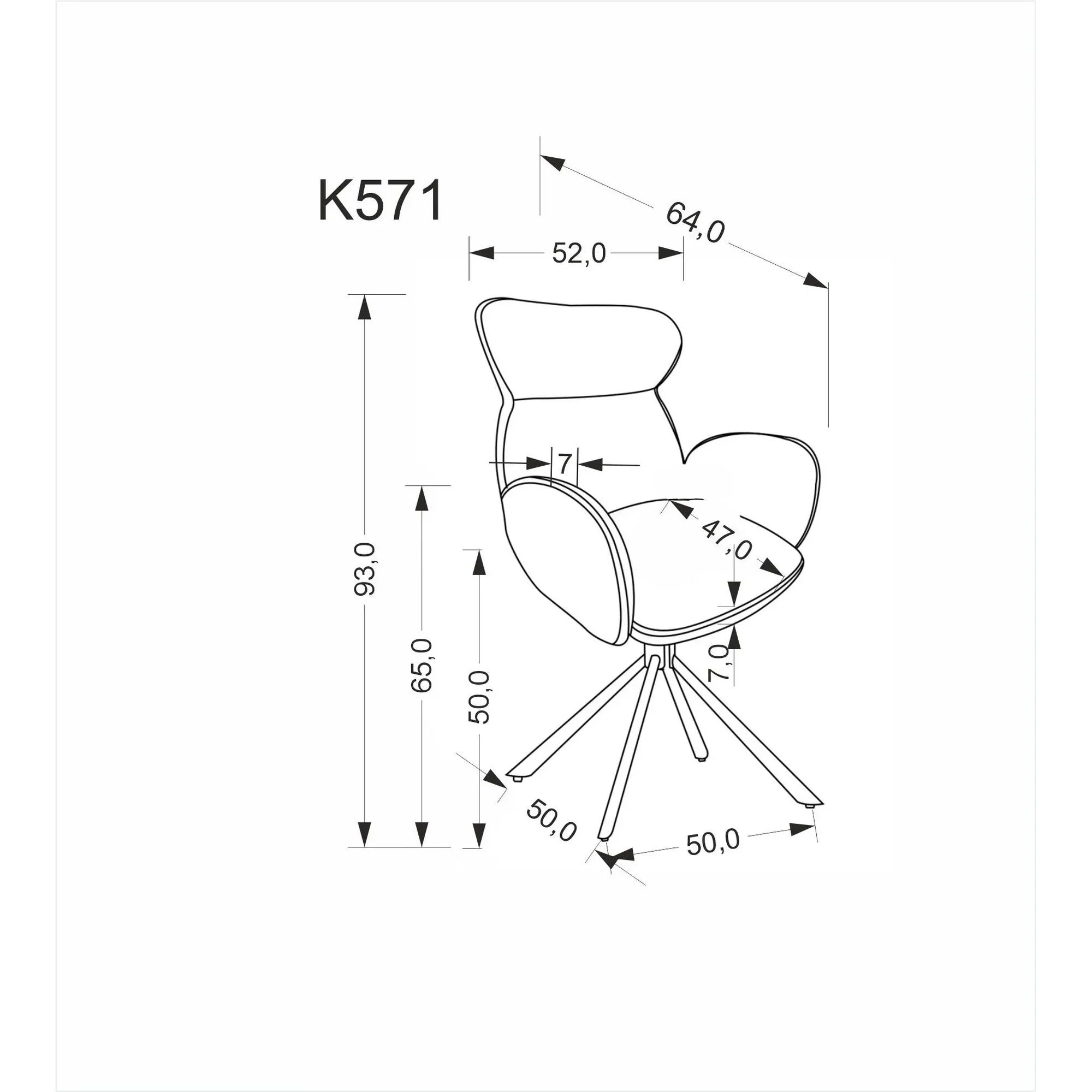 Scaun HOUSTON OCN-36666, gri/negru