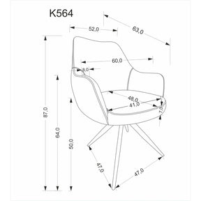 Scaun HOUSTON OCN-36682, gri/negru