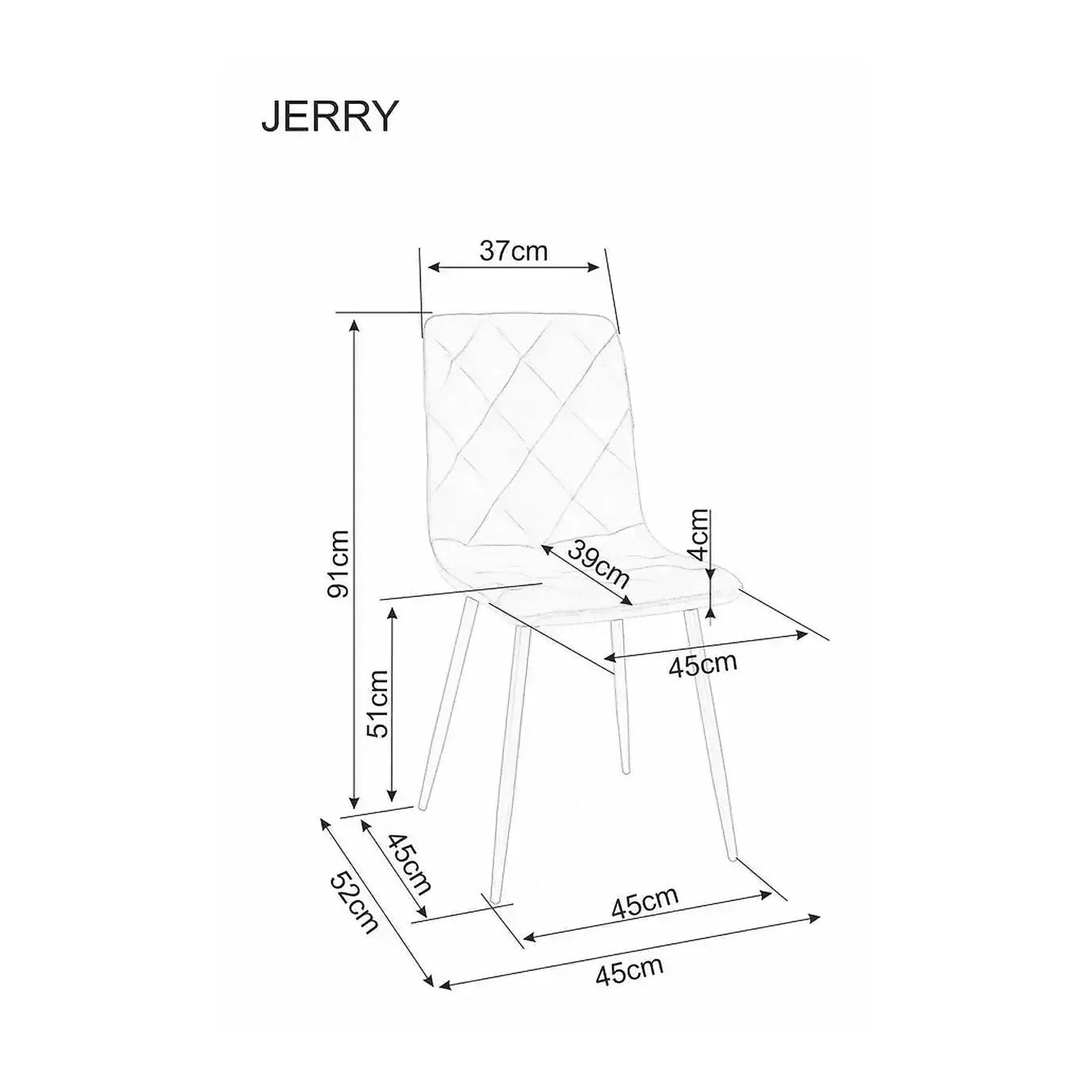 Scaun JERRY, bej deschis/cașmir, stofă/metal, 45x39x91 cm