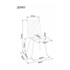 Scaun JERRY, bej deschis/cașmir, stofă/metal, 45x39x91 cm