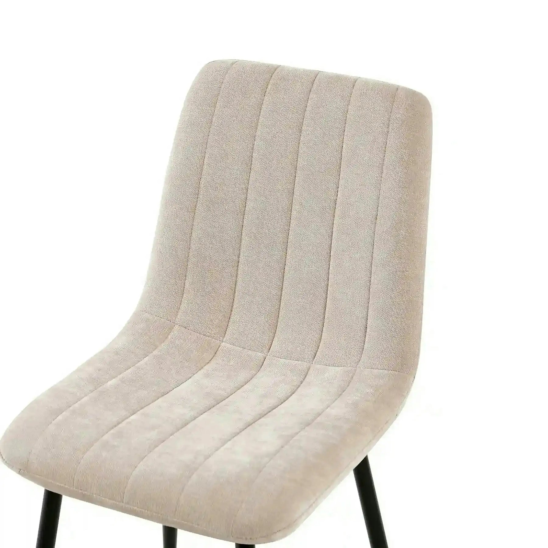 Scaun JET, stofă clasică/metal, bej/negru, 44×54×88 cm