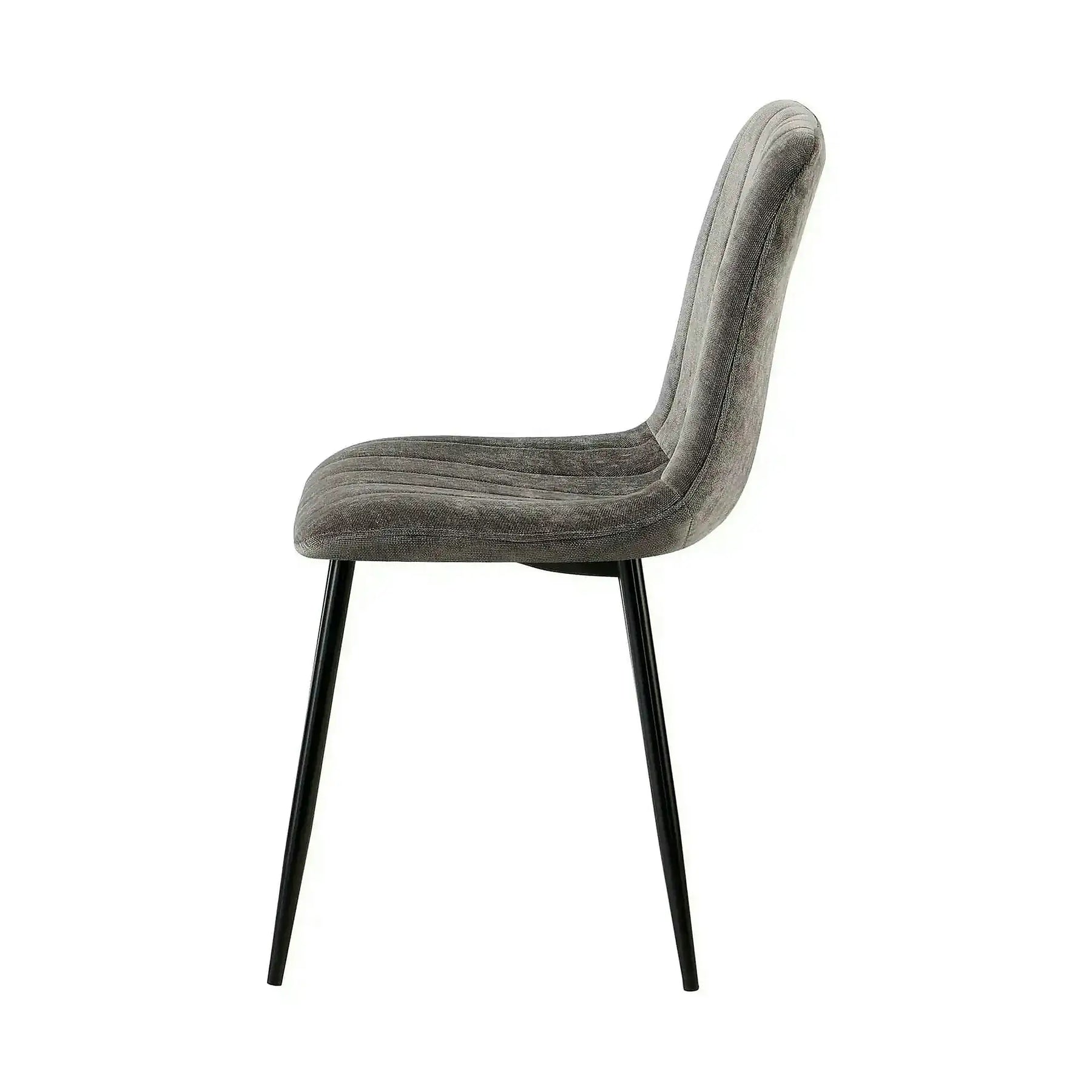 Scaun JET, stofă clasică/metal, gri închis/negru, 44×54×88 cm