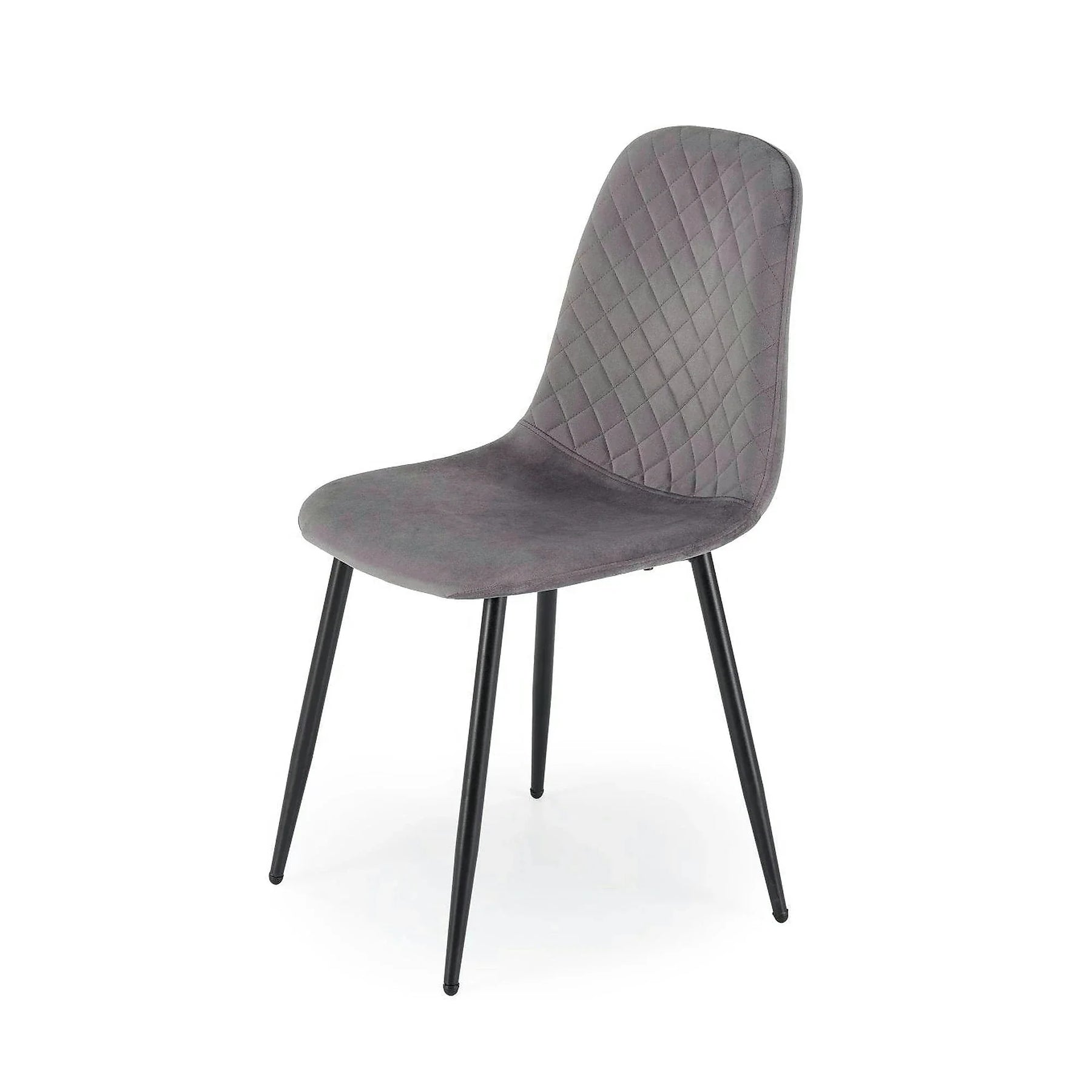 Scaun K608, gri, stofa catifelata/metal, 45x52x88 cm
