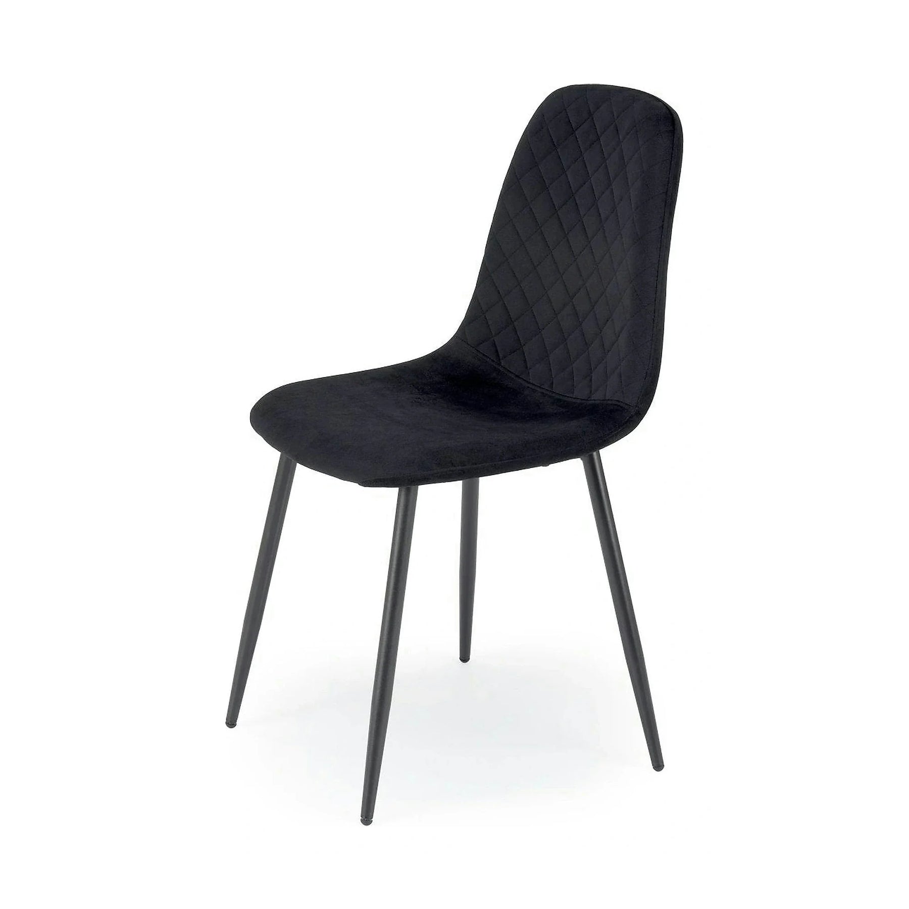 Scaun K608, negru, stofa catifelata/metal, 45x52x88 cm