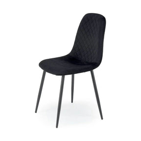Scaun K608, negru, stofa catifelata/metal, 45x52x88 cm