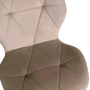 Scaun KEN, stofă catifelata/metal, bej închis/negru, 47×55×87 cm