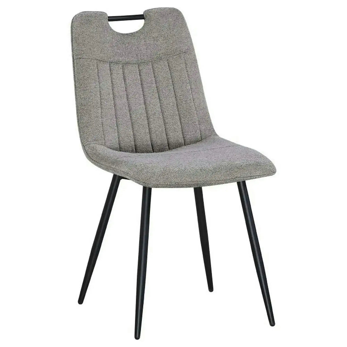 Scaun KIP, grej/negru, stofa clasica/metal, 45x59x89 cm