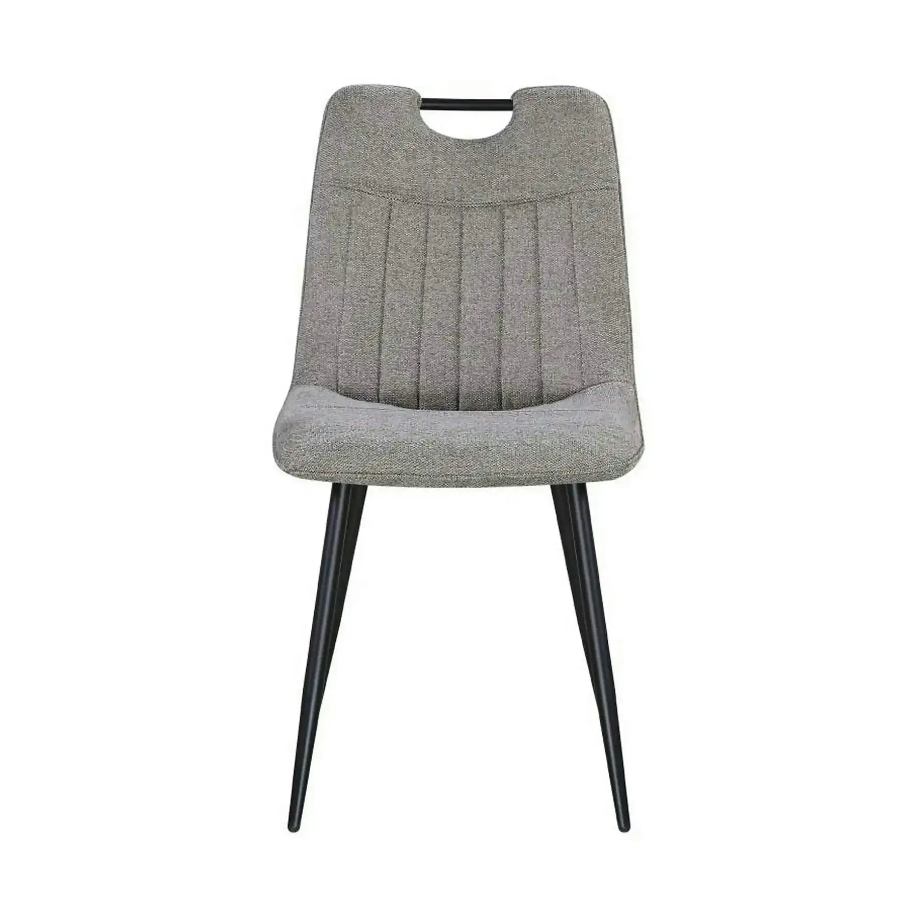 Scaun KIP, stofă clasică/metal, grej - Brego 34/negru, 45×59×89 cm