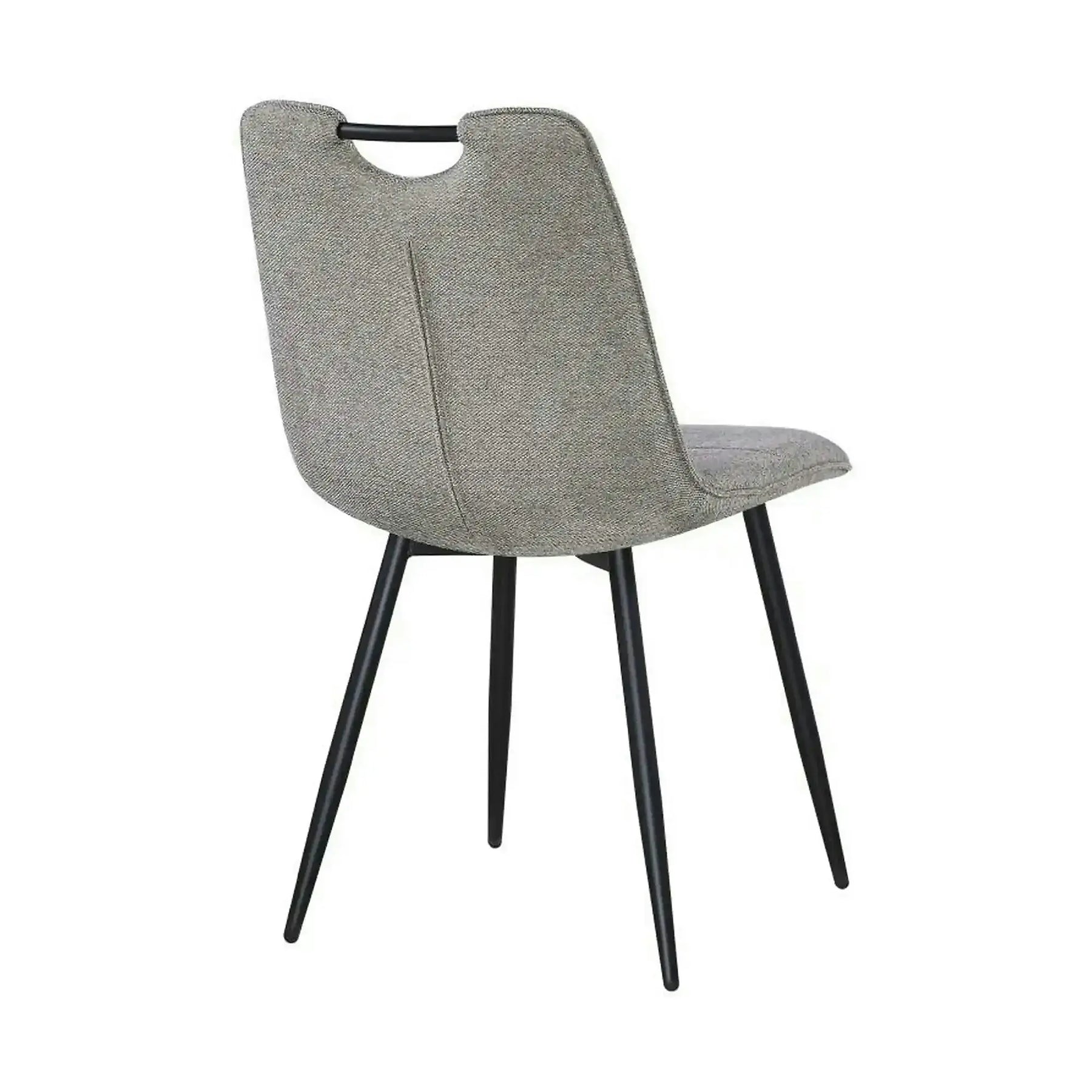 Scaun KIP, stofă clasică/metal, grej - Brego 34/negru, 45×59×89 cm