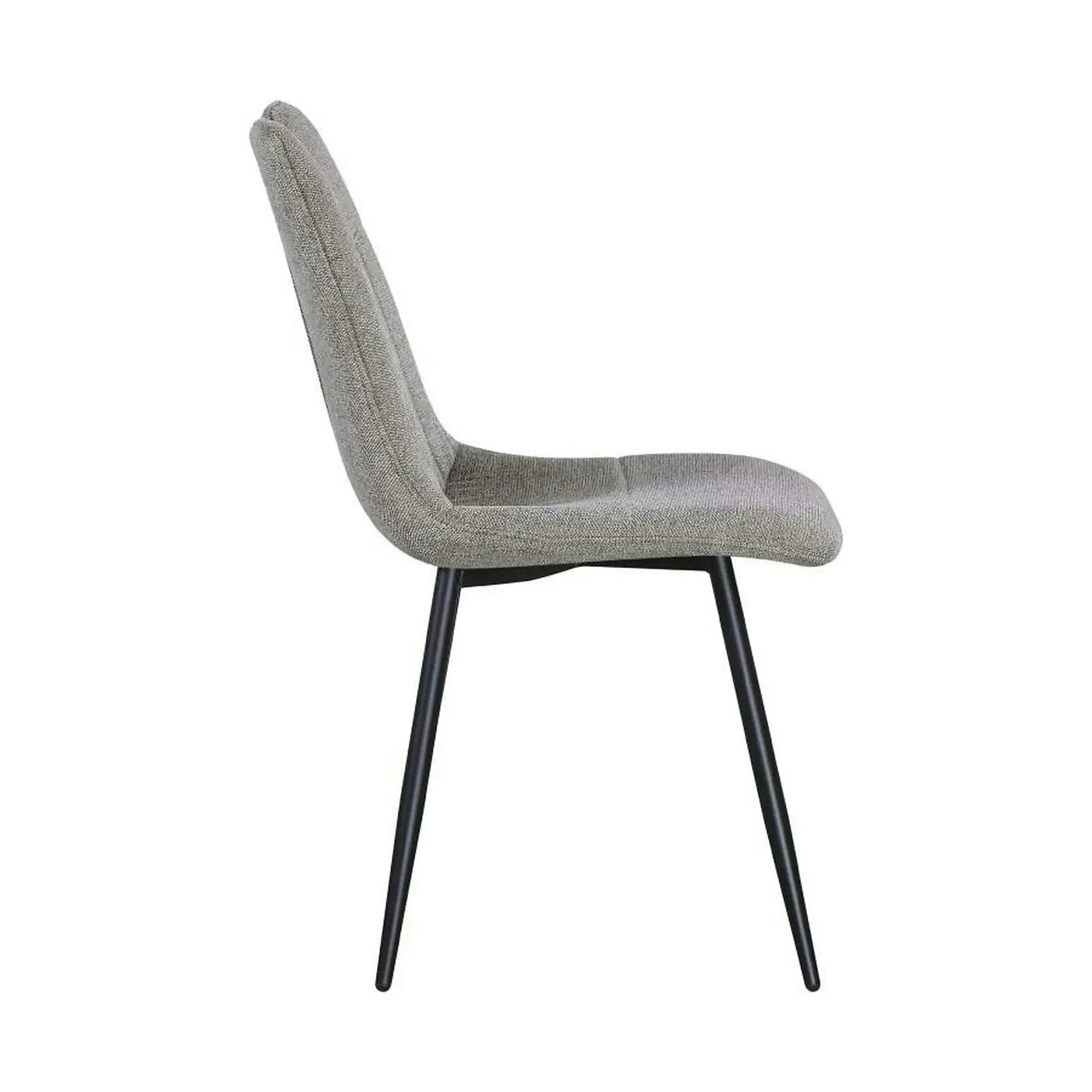Scaun KIP, stofă clasică/metal, grej - Brego 34/negru, 45×59×89 cm