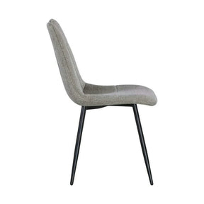 Scaun KIP, stofă clasică/metal, grej - Brego 34/negru, 45×59×89 cm