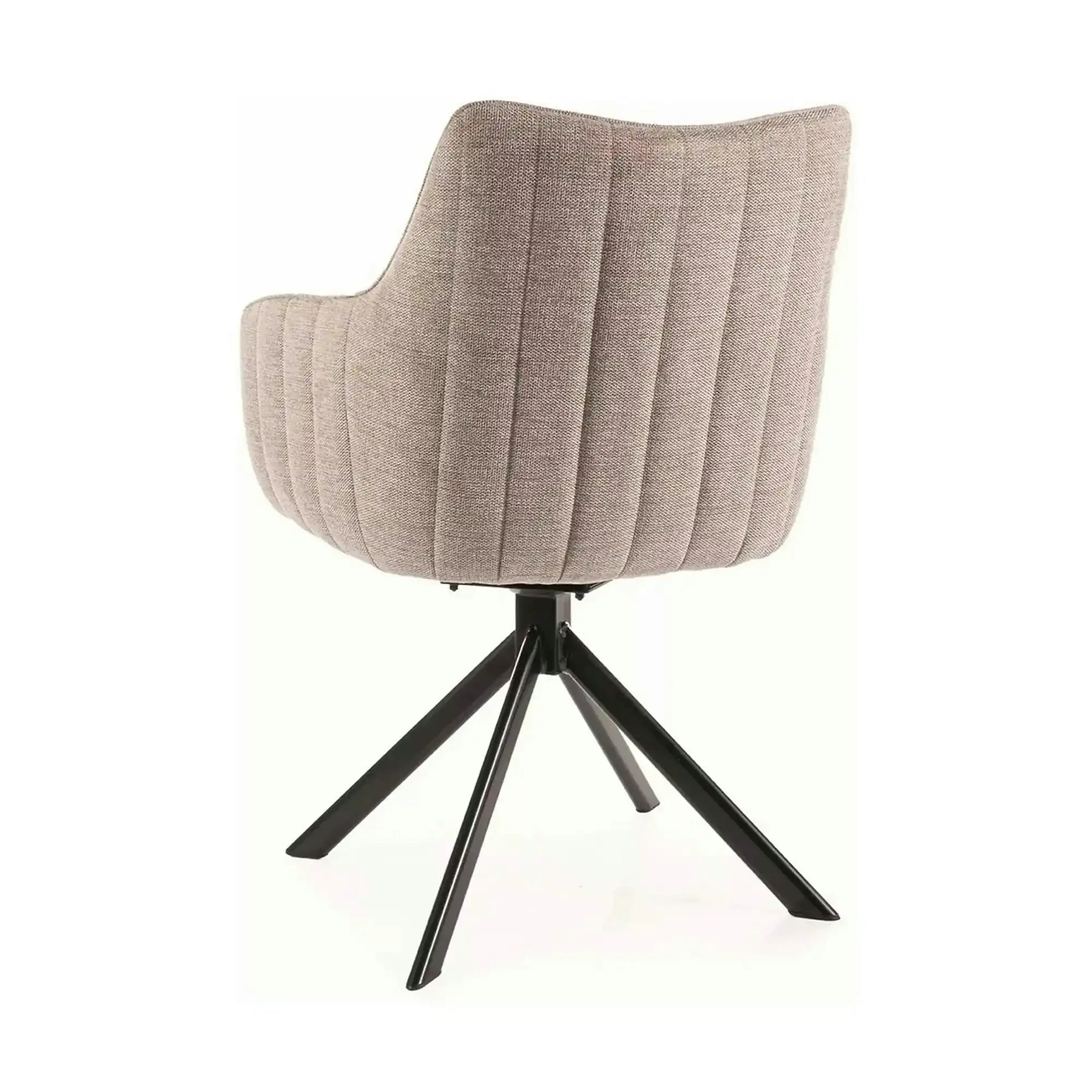 Scaun living rotativ AZALIA, stofă clasică/metal, bej - Brego 31/negru, 61×44×86 cm