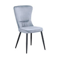 Scaun MIA, stofă catifelata/metal, albastru deschis - Bluvel 10/negru, 51×62×95 cm