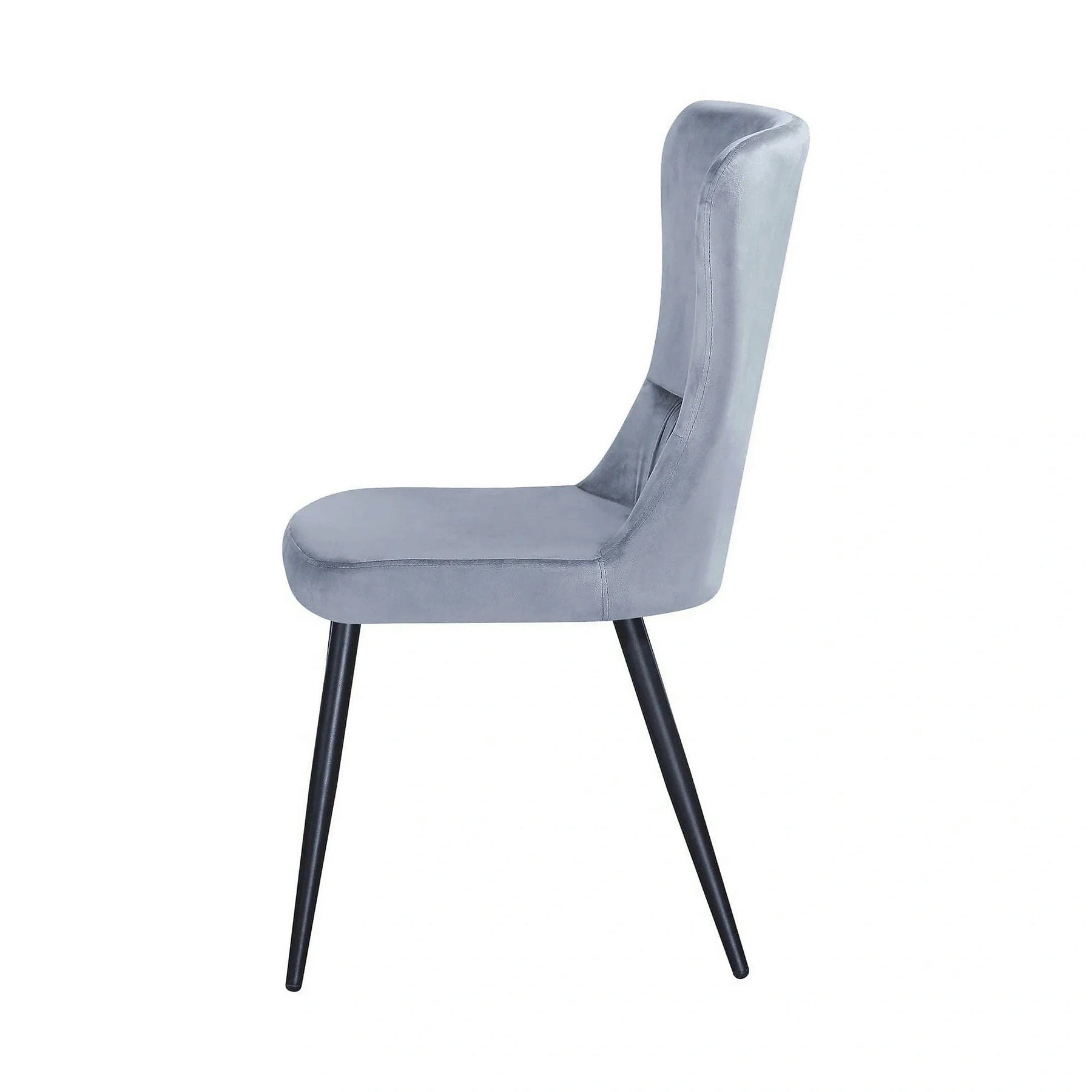 Scaun MIA, stofă catifelata/metal, albastru deschis - Bluvel 10/negru, 51×62×95 cm