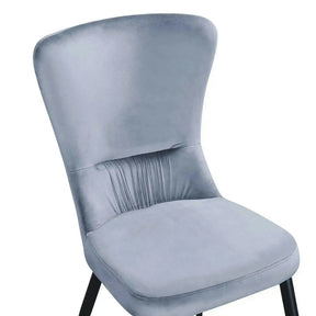 Scaun MIA, stofă catifelata/metal, albastru deschis - Bluvel 10/negru, 51×62×95 cm
