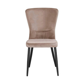 Scaun MIA, stofă catifelata/metal, bej - Bluvel 28/negru, 51×62×95 cm