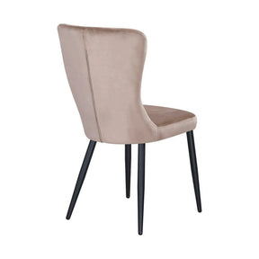 Scaun MIA, stofă catifelata/metal, bej - Bluvel 28/negru, 51×62×95 cm