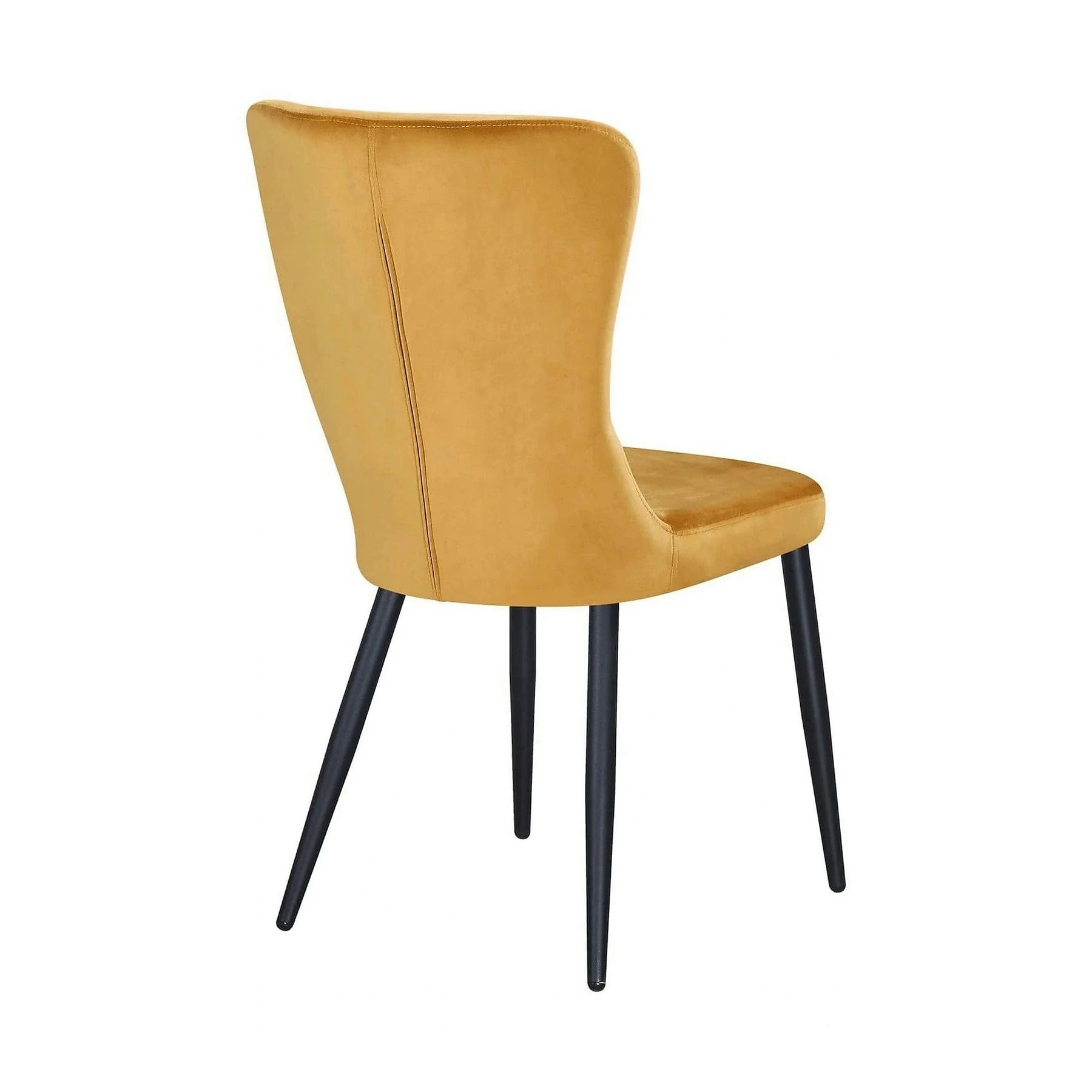 Scaun MIA, stofă catifelata/metal, galben auriu - Bluvel 68/negru, 51×62×95 cm