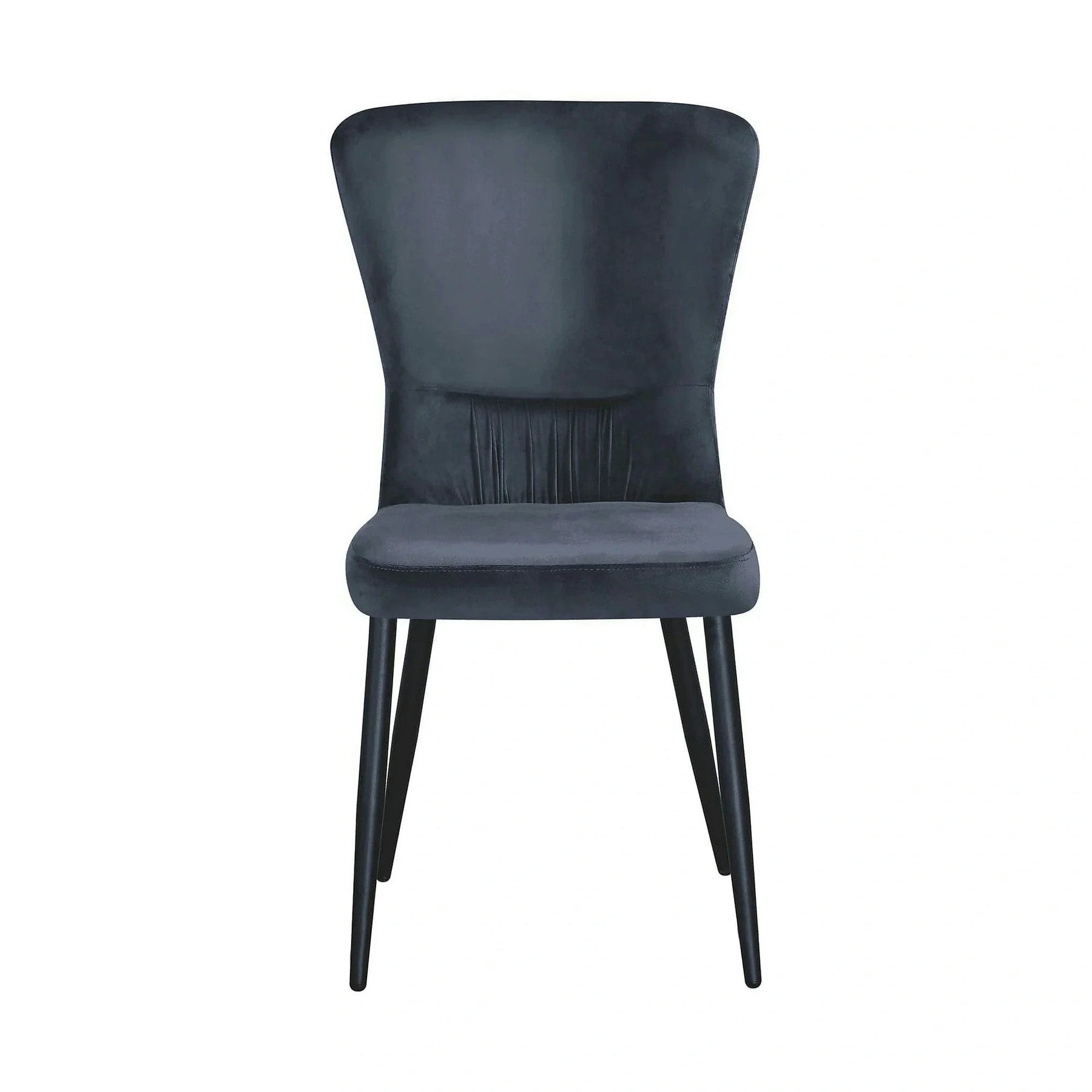 Scaun MIA, stofă catifelata/metal, gri închis - Bluvel 07/negru, 51×62×95 cm