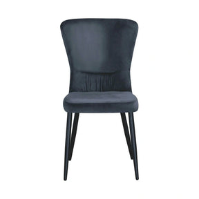 Scaun MIA, stofă catifelata/metal, gri închis - Bluvel 07/negru, 51×62×95 cm