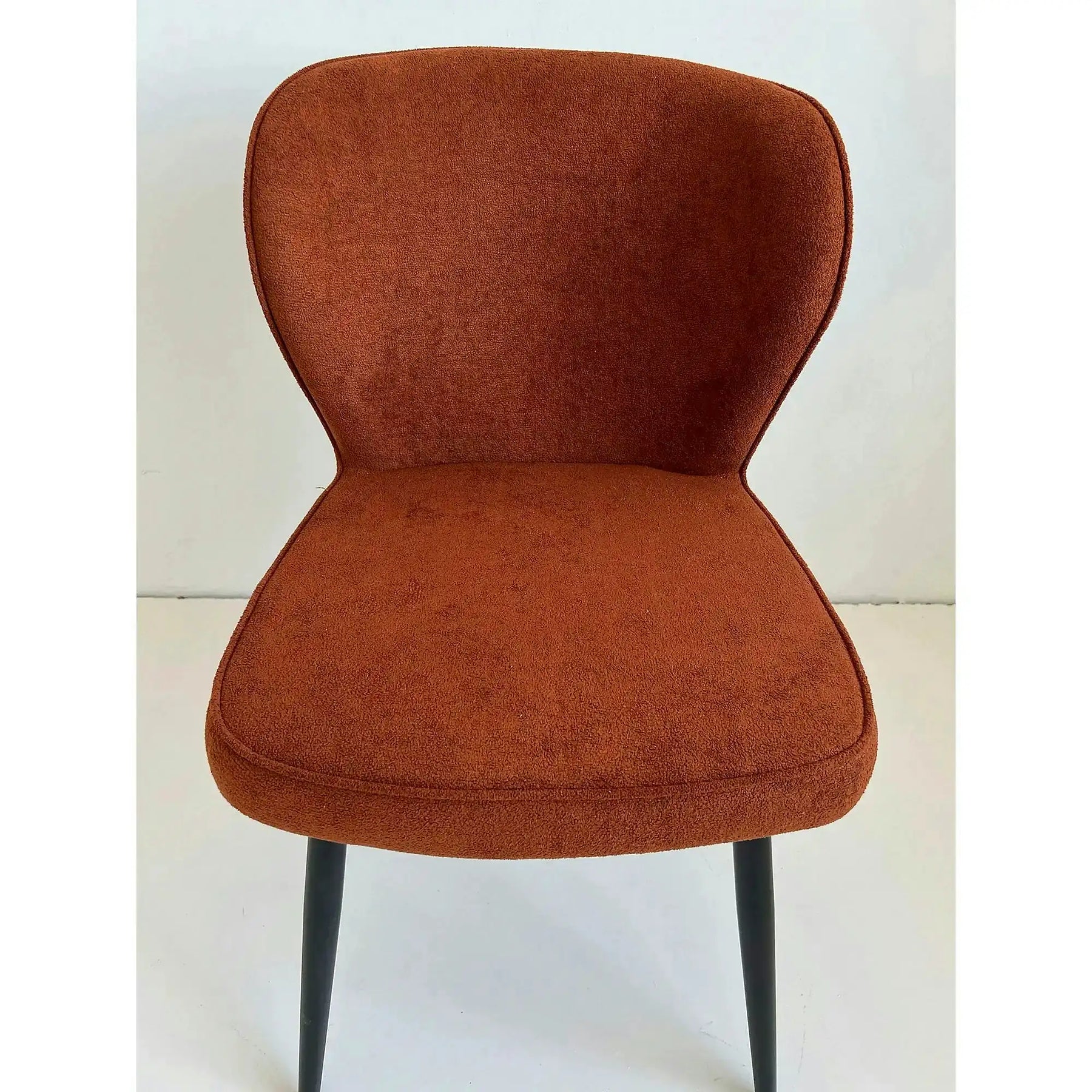 Scaun RIO 2, stofă buclata/metal, caramiziu - S062-16/negru, 64×51×84 cm