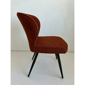 Scaun RIO 2, stofă buclata/metal, caramiziu - S062-16/negru, 64×51×84 cm