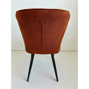 Scaun RIO 2, stofă buclata/metal, caramiziu - S062-16/negru, 64×51×84 cm