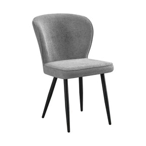 Scaun RIO 2, gri deschis/negru, stofa buclata/metal, 64x51x84 cm