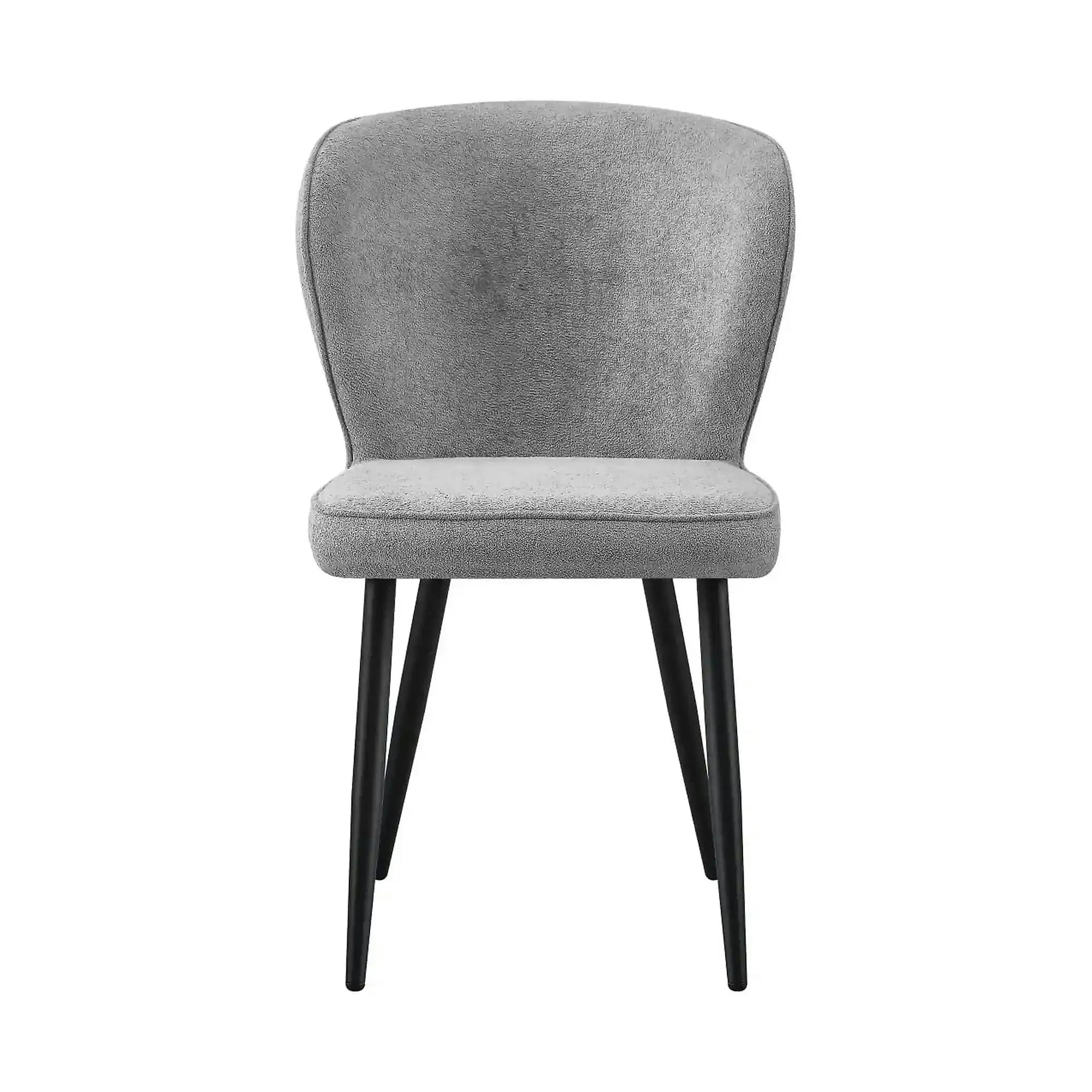 Scaun RIO 2, stofă buclata/metal, gri deschis - S062-30/negru, 64×51×84 cm